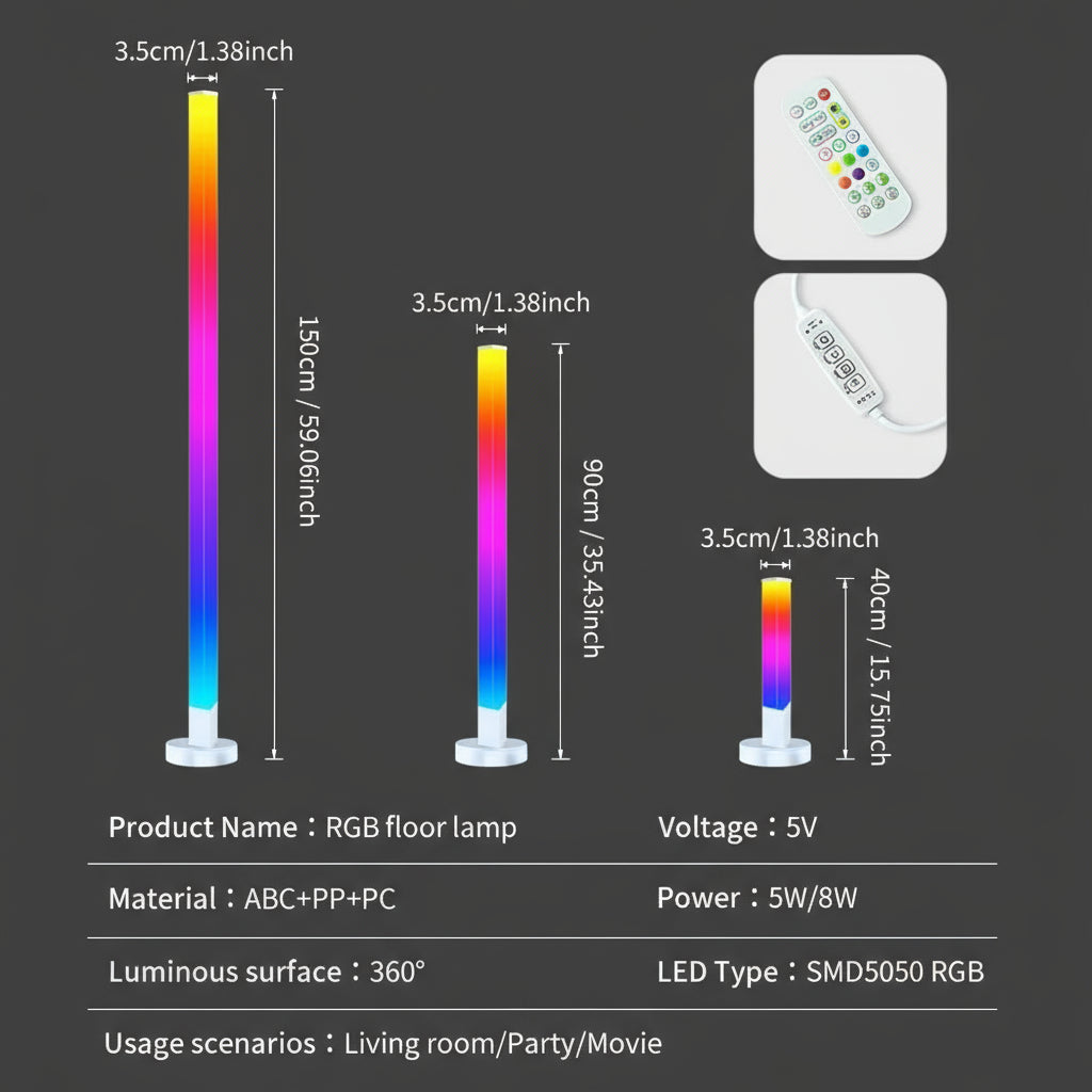 RGB LED Floor Lamp